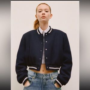 Zara cropped bomber jacket